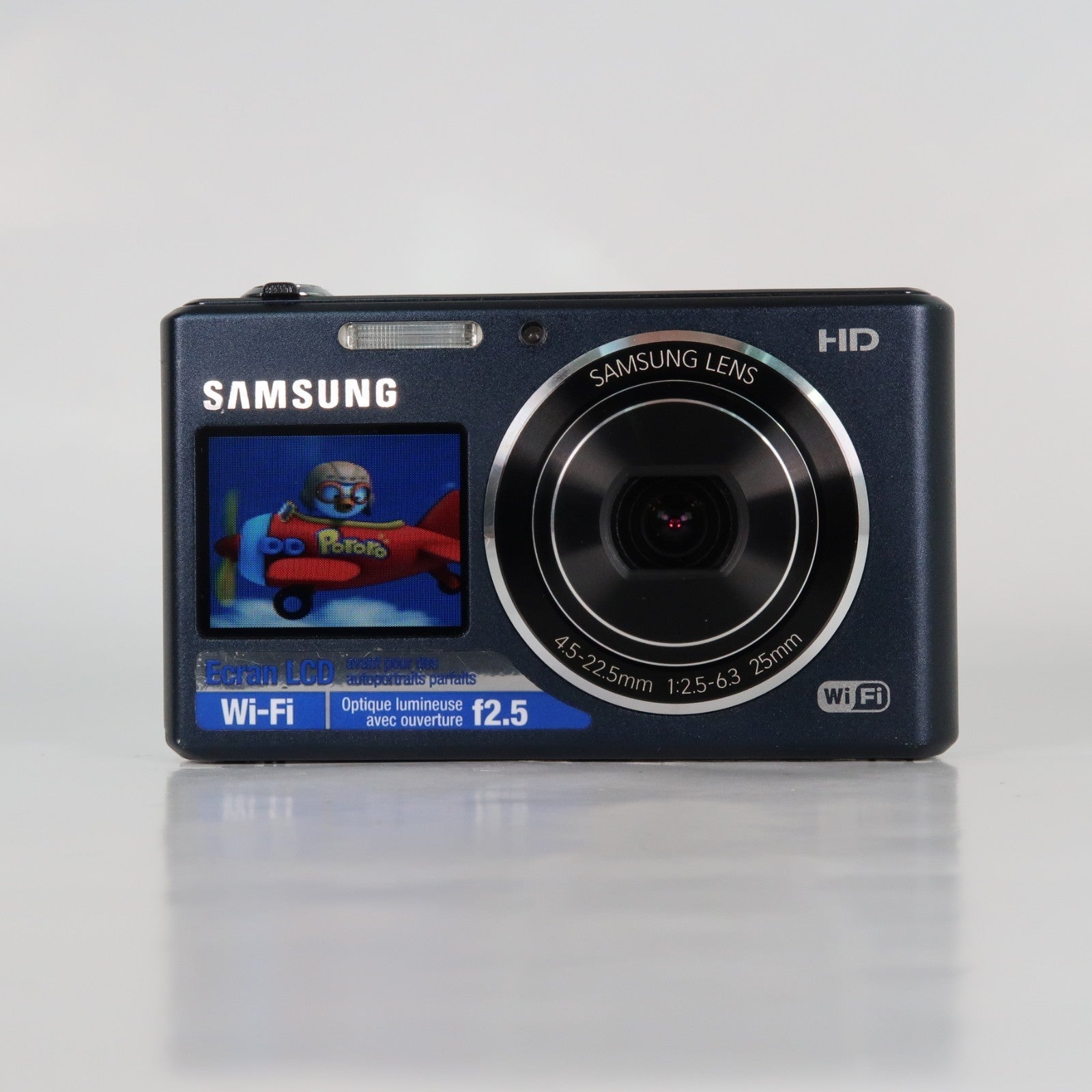Samsung DualView DV150F 16.2MP Digital Camera – Blue – Excellent
