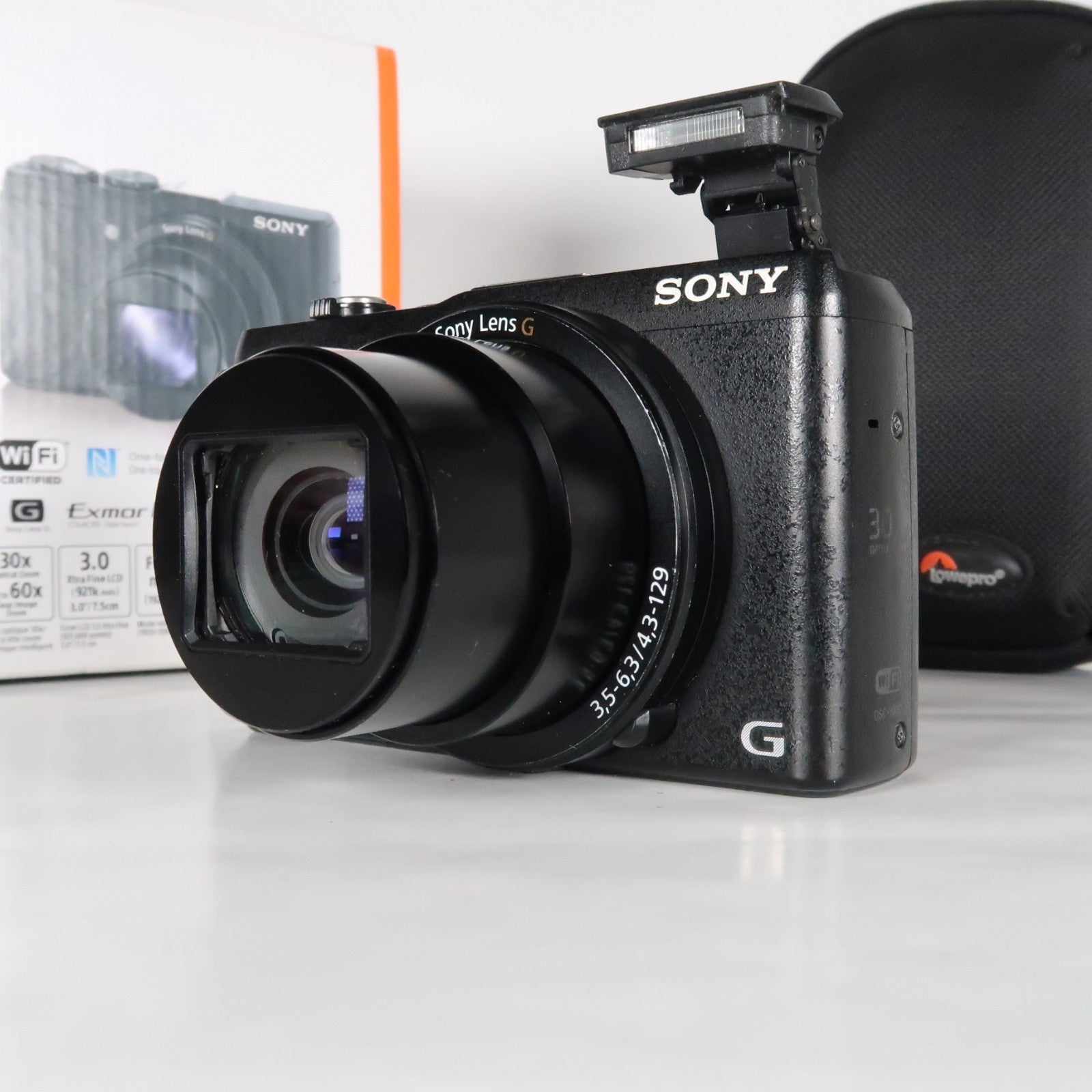 Sony CyberShot DSC-HX60V 20.4MP Digital Camera – Boxed, with Case & 32GB SD Card