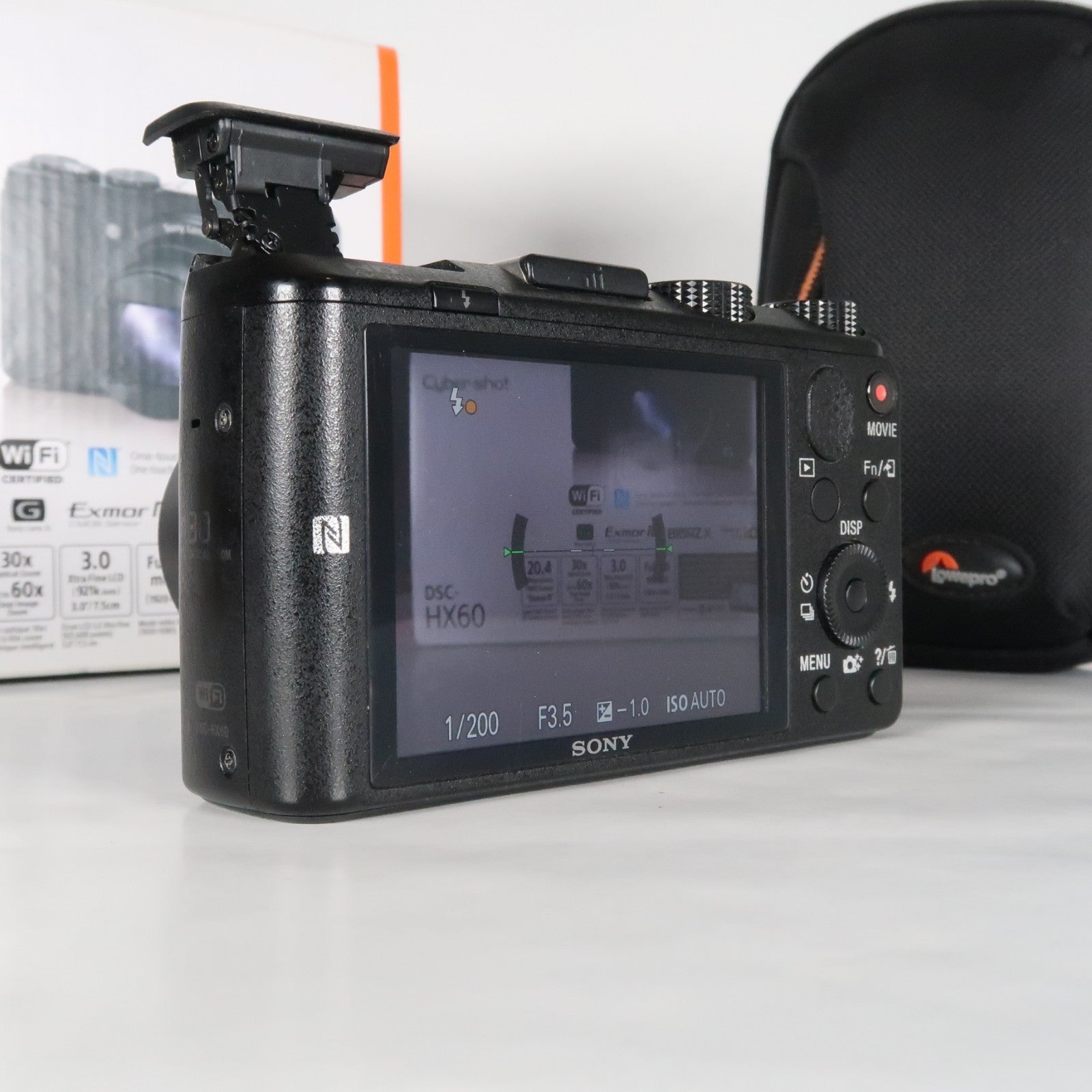 Sony CyberShot DSC-HX60V 20.4MP Digital Camera – Boxed, with Case & 32GB SD Card