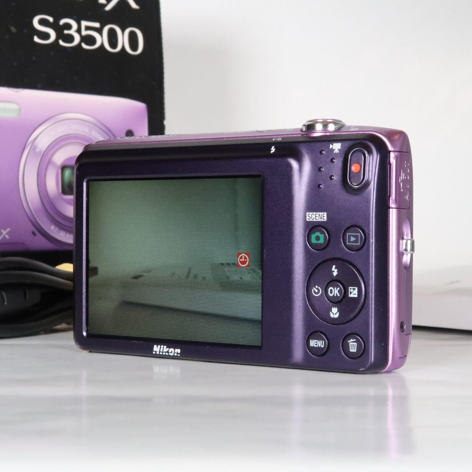 Nikon CoolPix S3500 20.1MP Digital Camera Purple – Mint Condition, Original Packaging