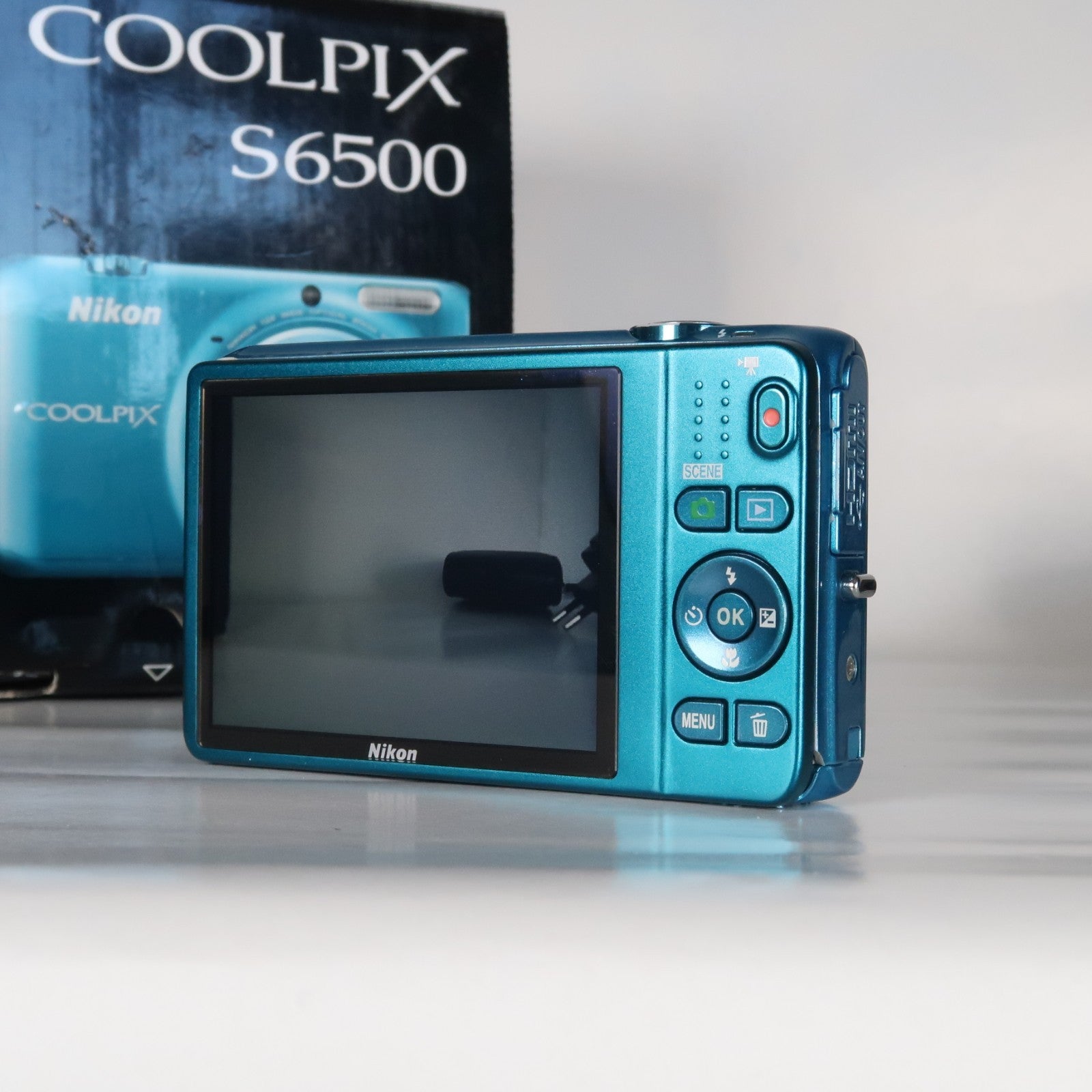 Nikon Coolpix S6500 16.0MP Compact Digital Camera – Blue, Complete Kit – Tested
