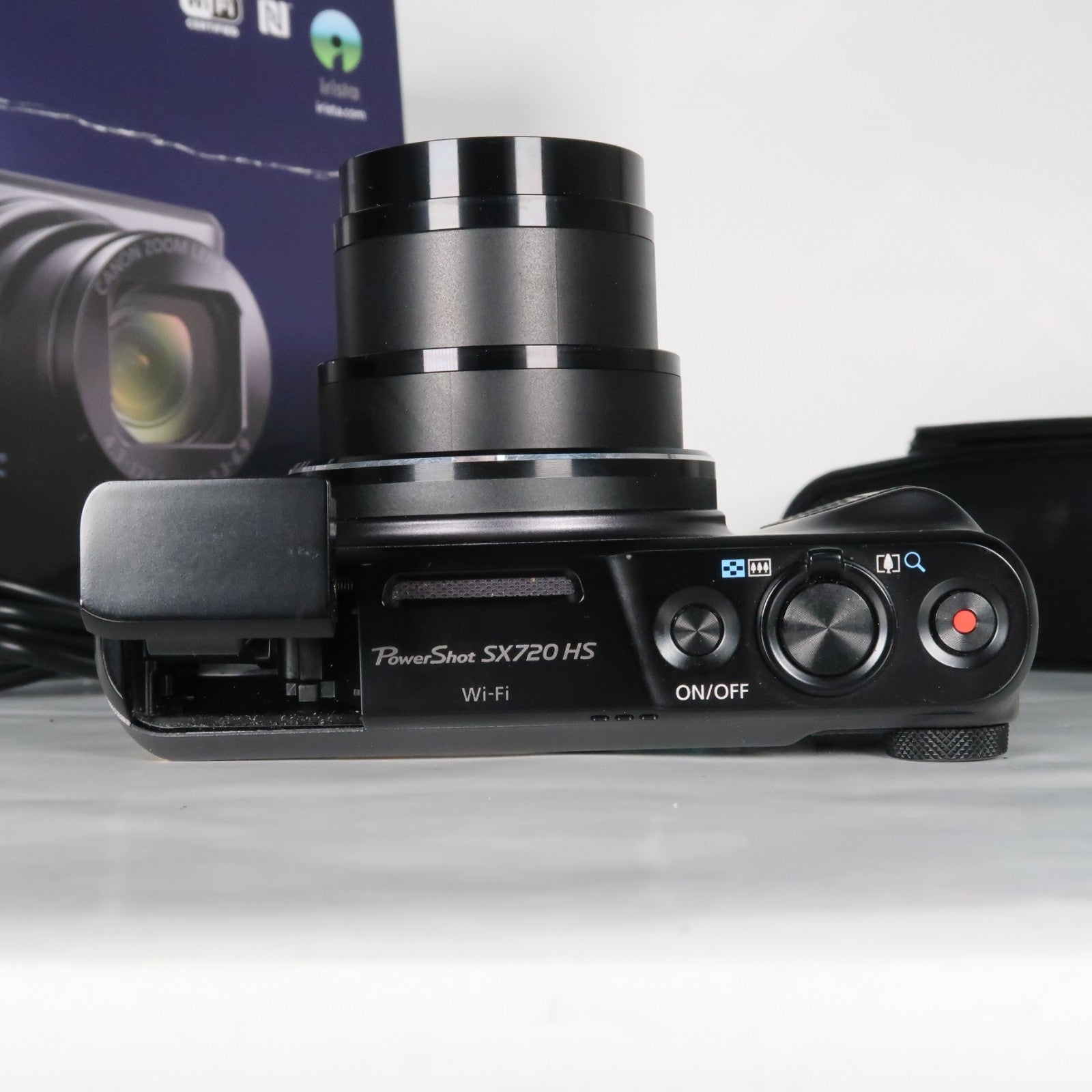Canon PowerShot SX720 HS 20.3MP 40x Digital Camera Black + Case + 64GB SD Card