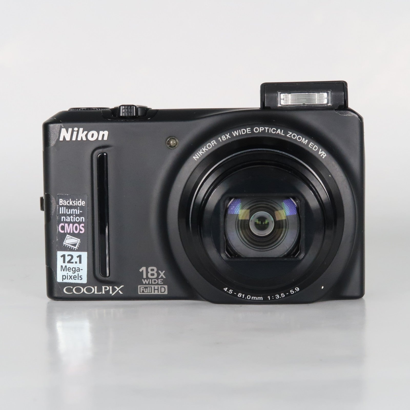 Nikon Coolpix S9100 12.1MP 18x Digital Camera Black – Very Good Condition