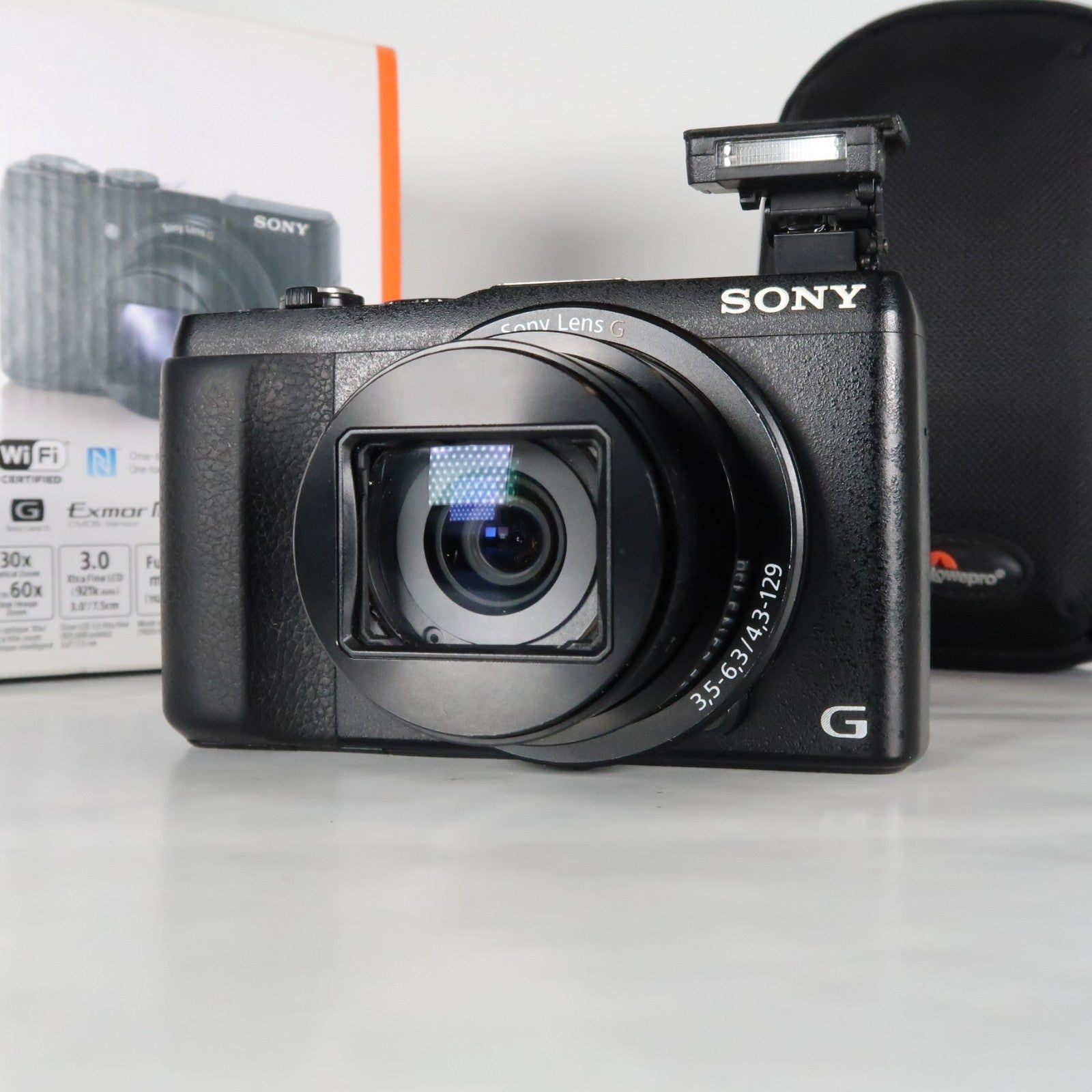 Sony CyberShot DSC-HX60V 20.4MP Digital Camera – Boxed, with Case &amp; 32GB SD Card