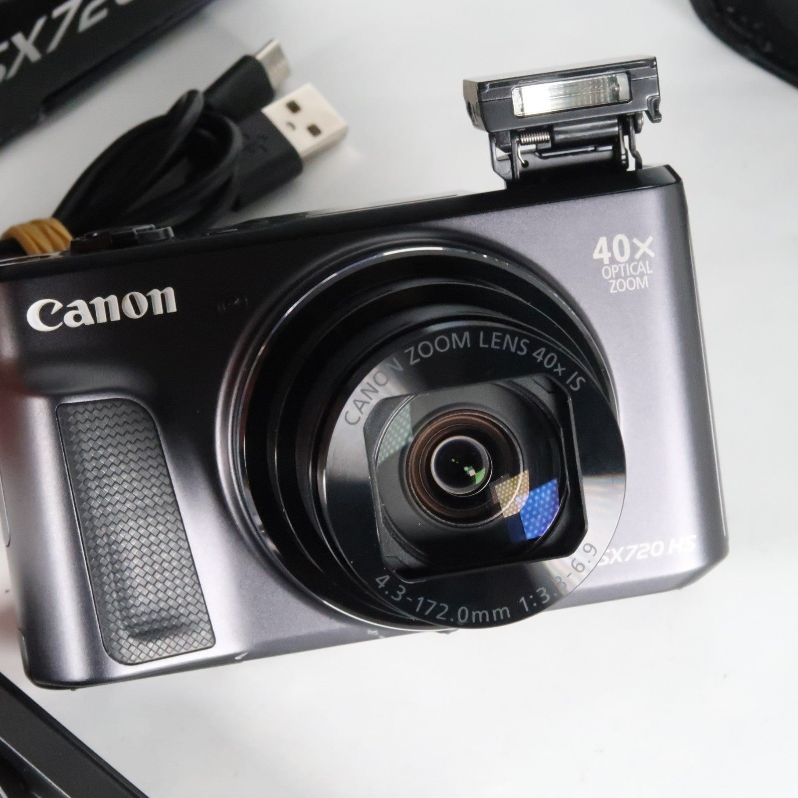 Canon PowerShot SX720 HS 20.3MP 40x Digital Camera Black + Case + 64GB SD Card