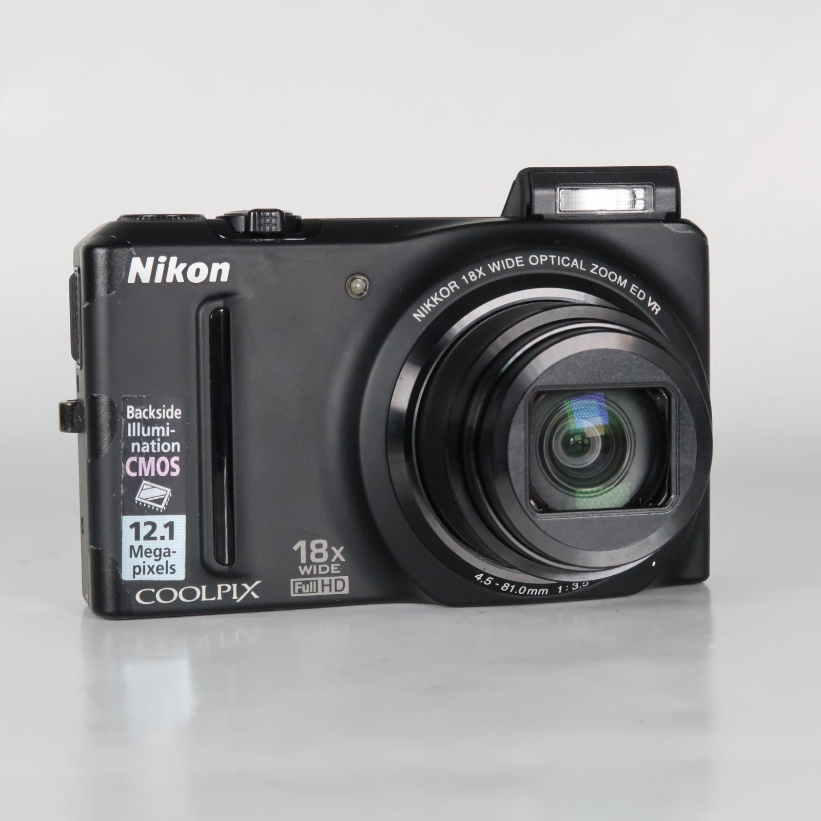 Nikon Coolpix S9100 12.1MP 18x Digital Camera Black – Very Good Condition