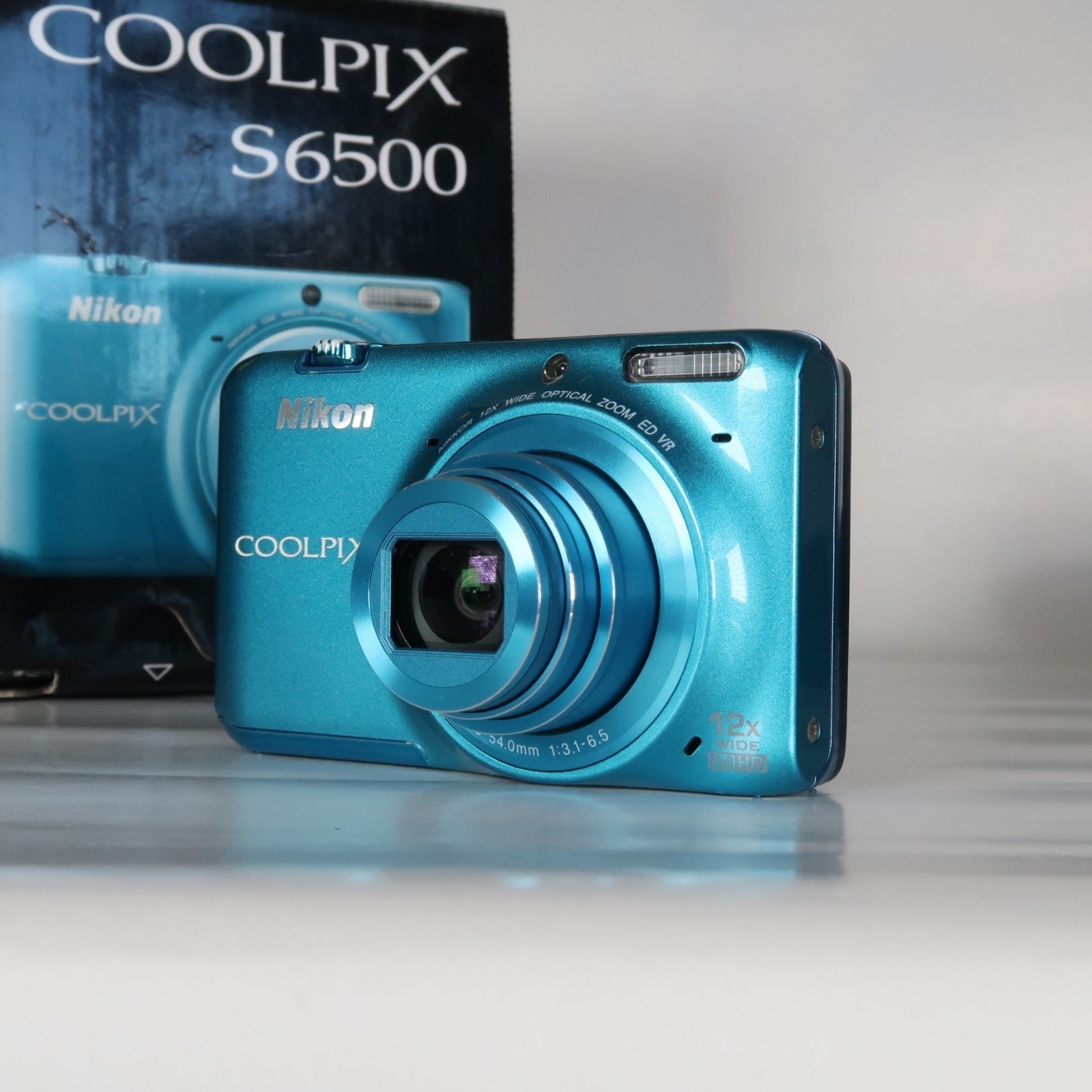 Nikon Coolpix S6500 16.0MP Compact Digital Camera – Blue, Complete Kit – Tested
