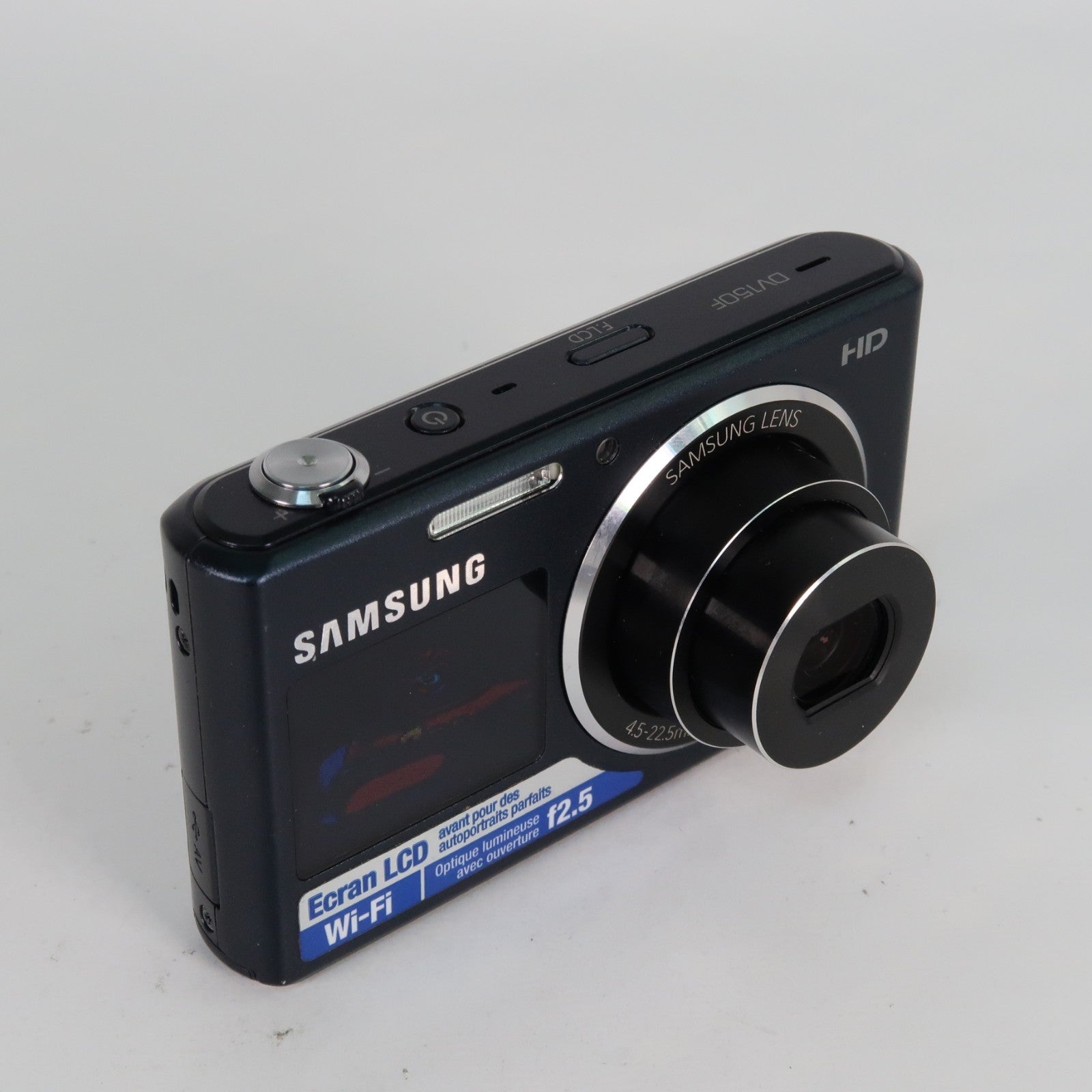 Samsung DualView DV150F 16.2MP Digital Camera – Blue – Excellent