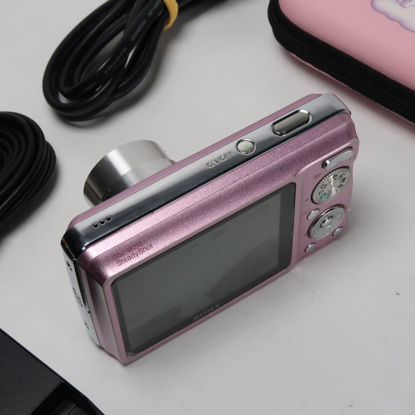 Sony Cyber-shot DSC-W210 12.1MP Digital Camera Pink – Excellent Condition