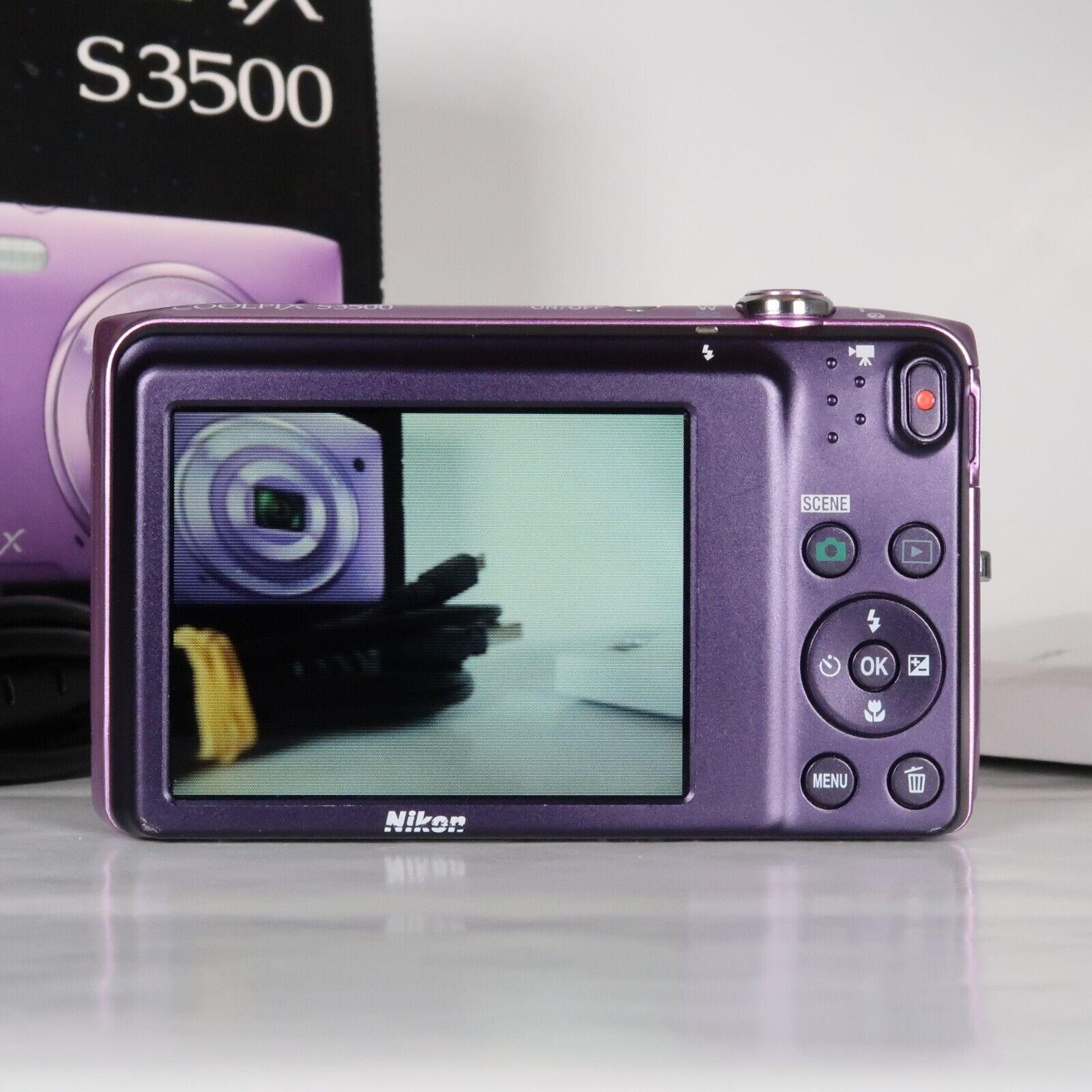 Nikon CoolPix S3500 20.1MP Digital Camera Purple – Mint Condition, Original Packaging