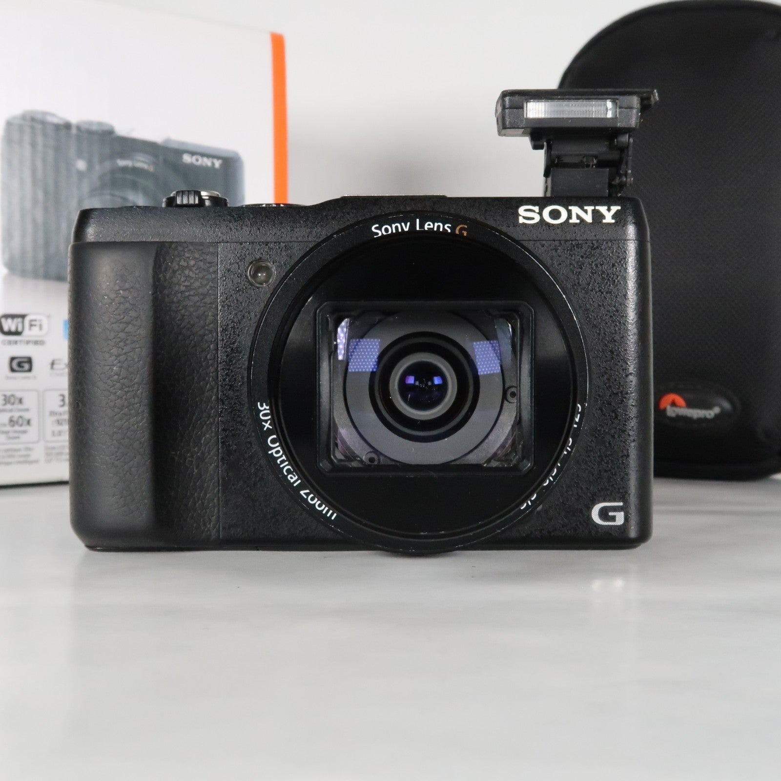 Sony CyberShot DSC-HX60V 20.4MP Digital Camera – Boxed, with Case &amp; 32GB SD Card
