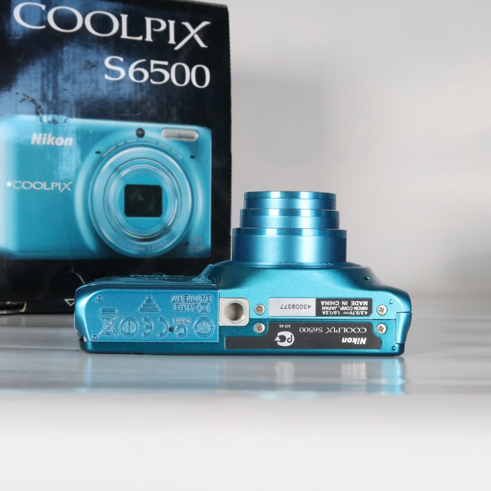 Nikon Coolpix S6500 16.0MP Compact Digital Camera – Blue, Complete Kit – Tested