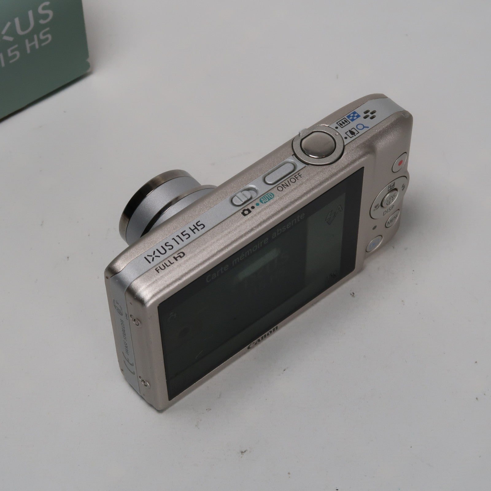 Canon IXUS 115 HS PowerShot ELPH 100 HS 12.1MP 4x Digital Camera Silver – Very Good Condition