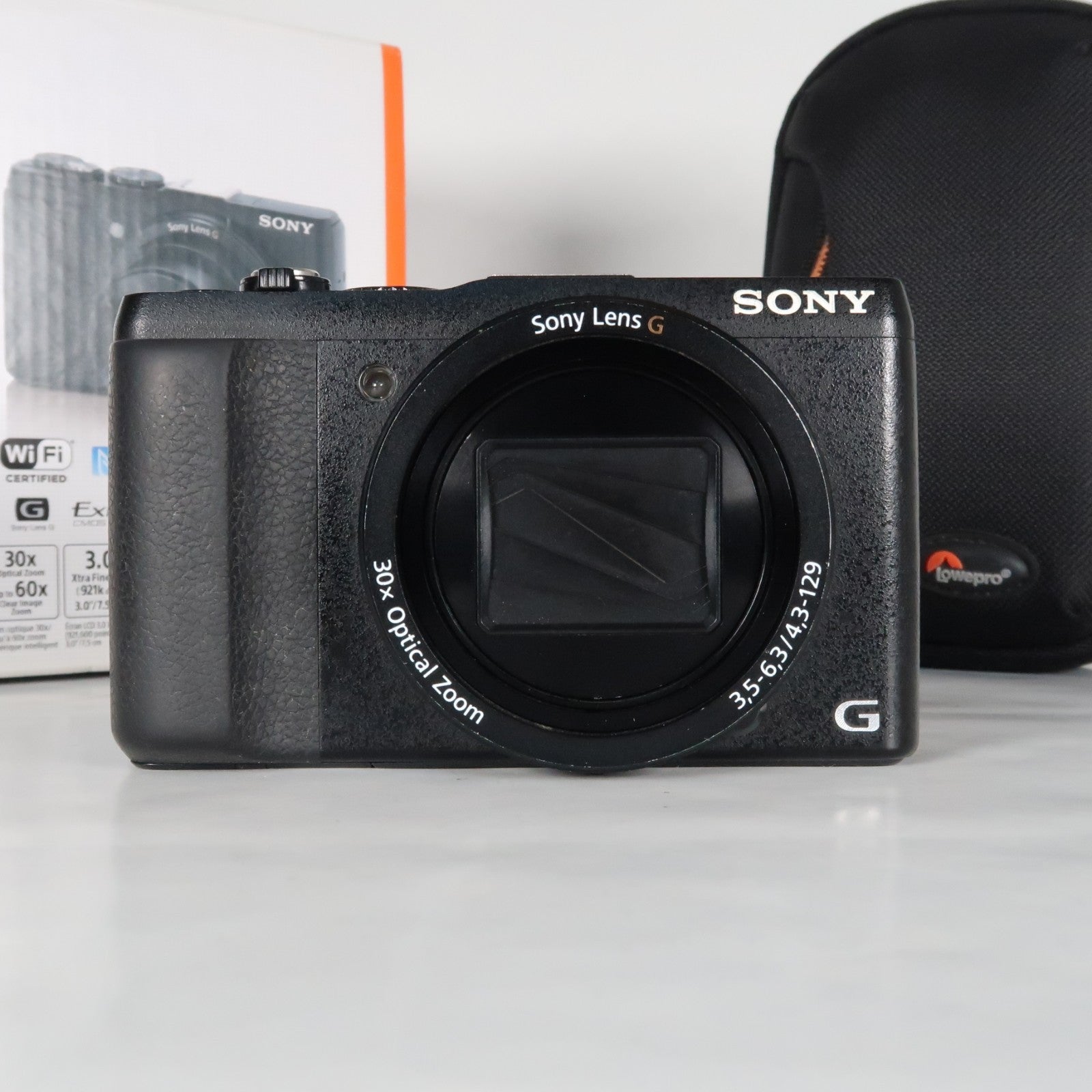 Sony CyberShot DSC-HX60V 20.4MP Digital Camera – Boxed, with Case &amp; 32GB SD Card