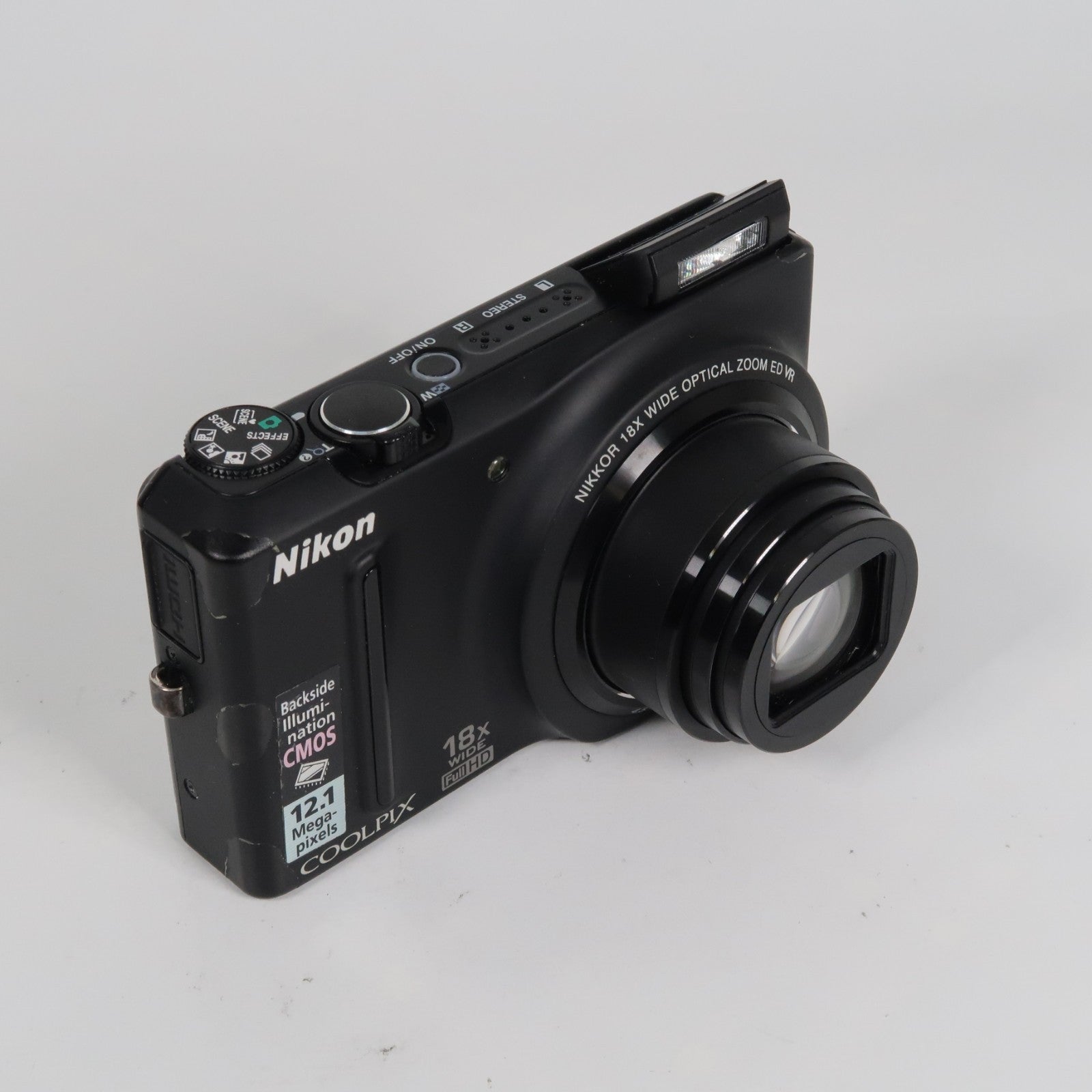 Nikon Coolpix S9100 12.1MP 18x Digital Camera Black – Very Good Condition
