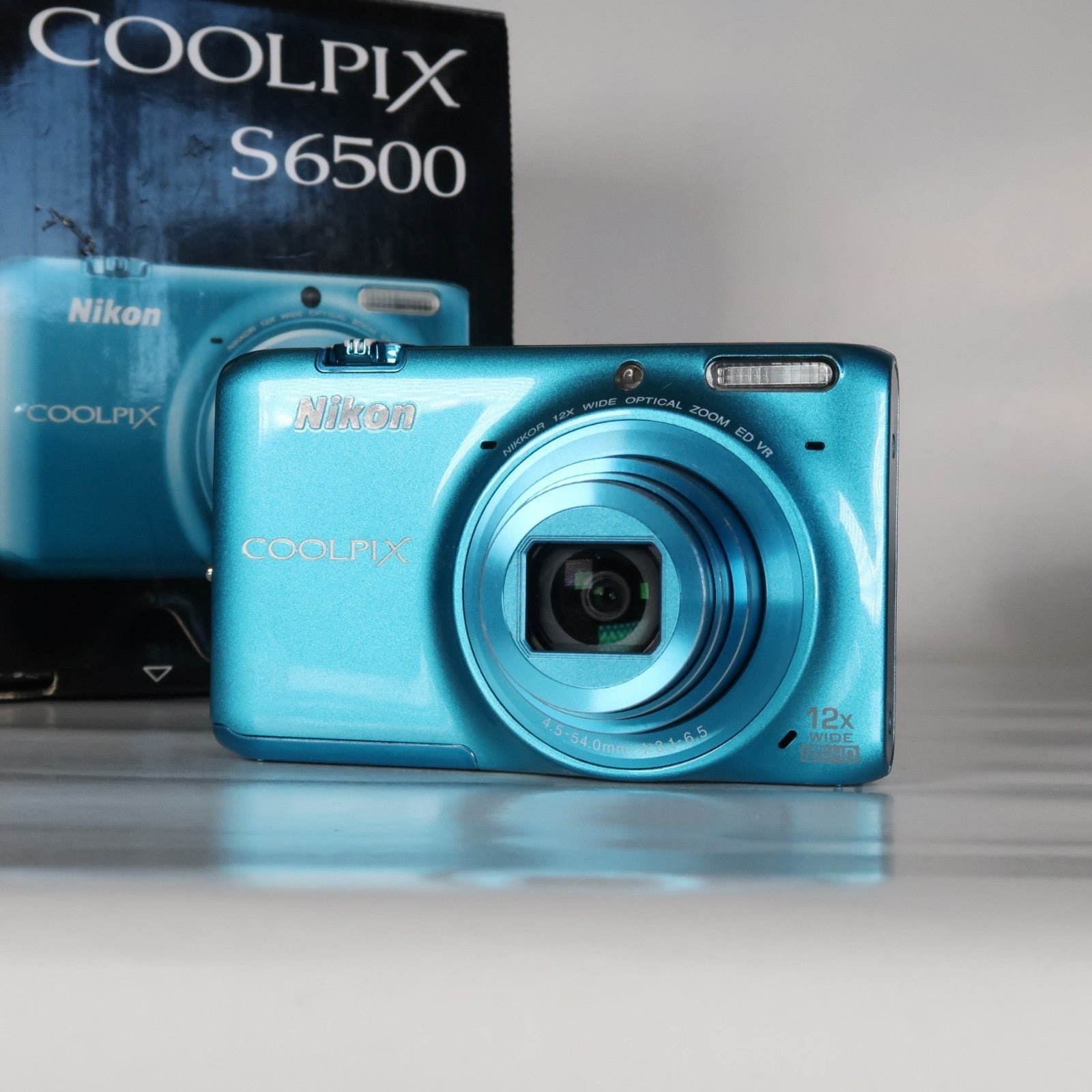 Nikon Coolpix S6500 16.0MP Compact Digital Camera – Blue, Complete Kit – Tested