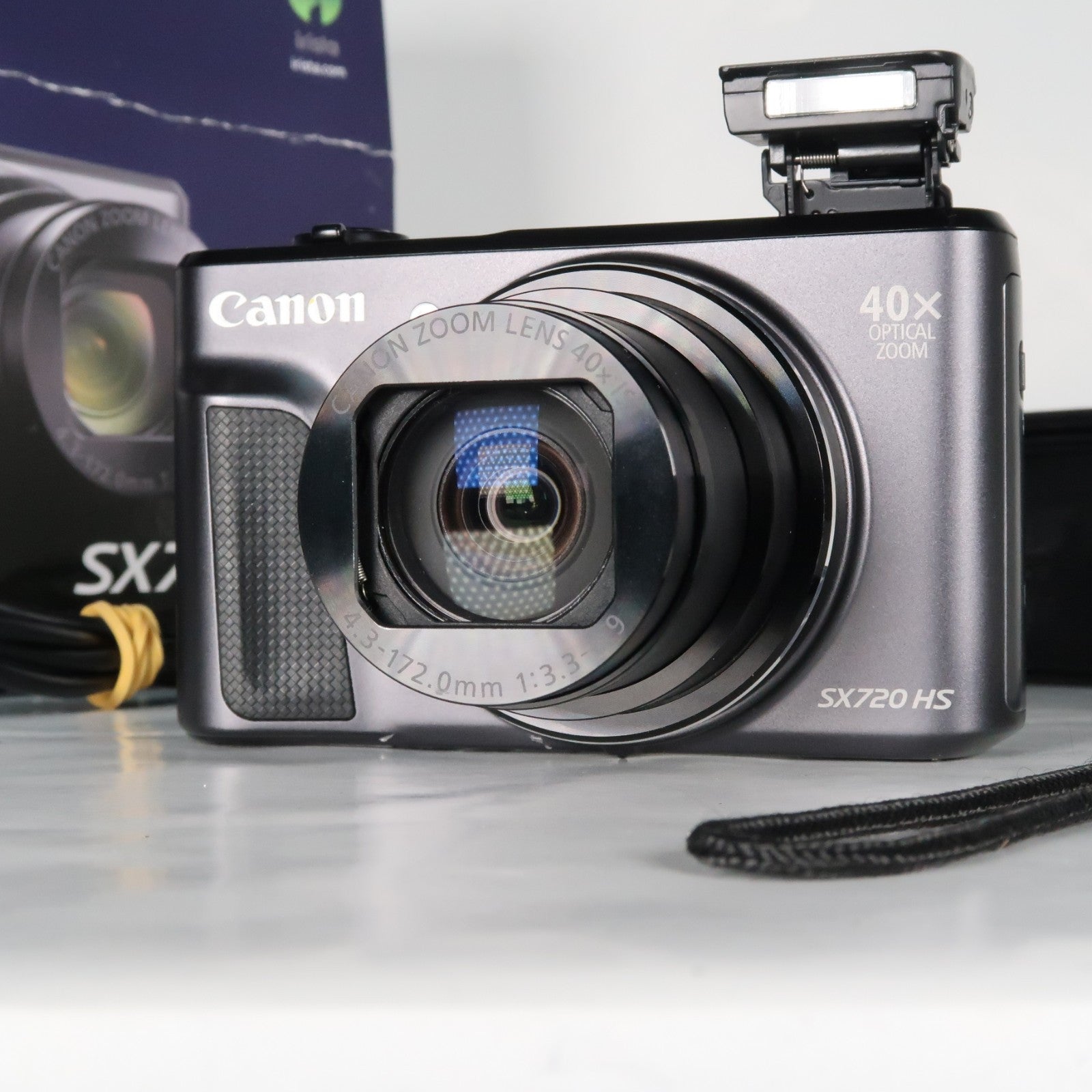 Canon PowerShot SX720 HS 20.3MP 40x Digital Camera Black + Case + 64GB SD Card