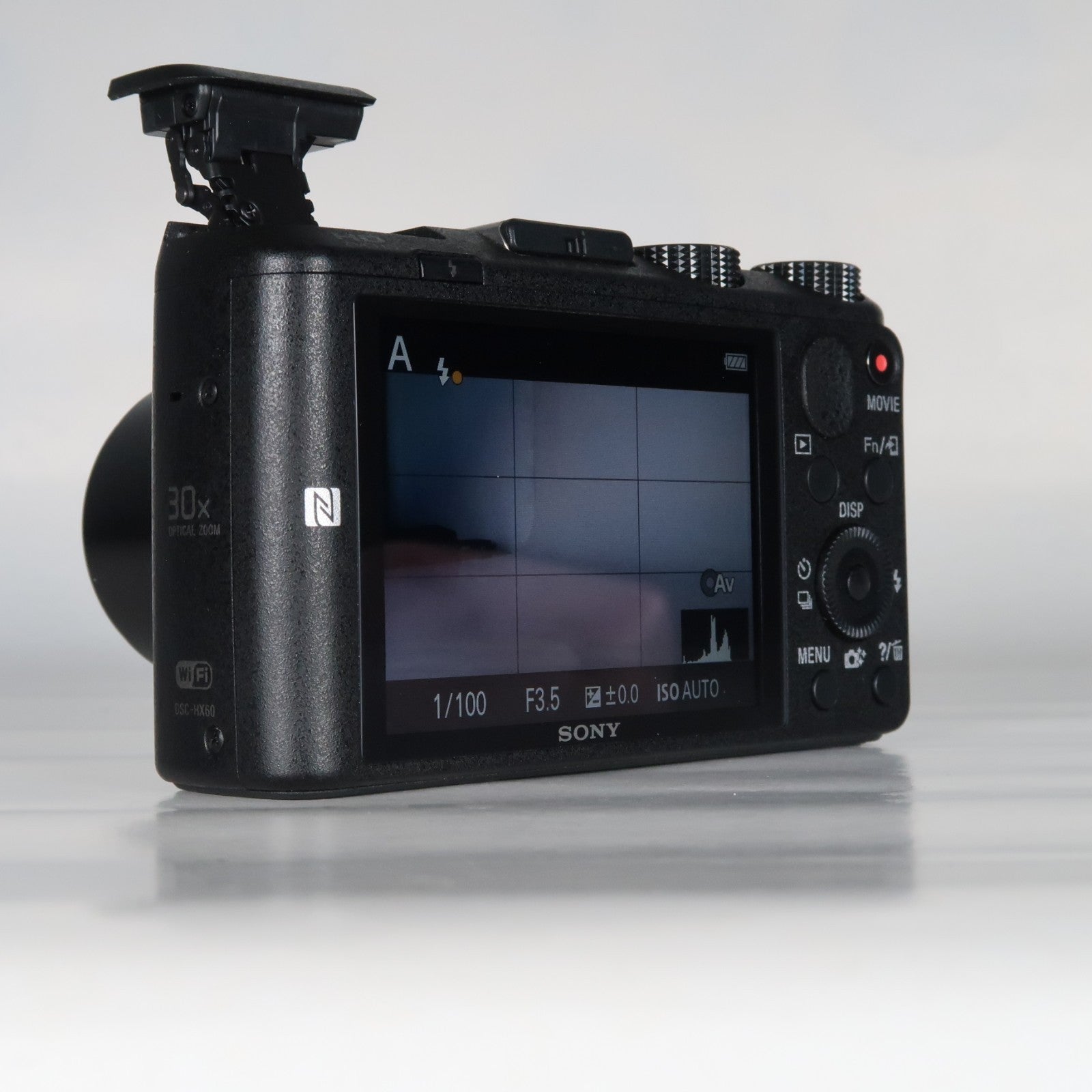 Sony CyberShot DSC-HX60V 20.4MP – Black – 30x Zoom + Case + 32GB SD Card
